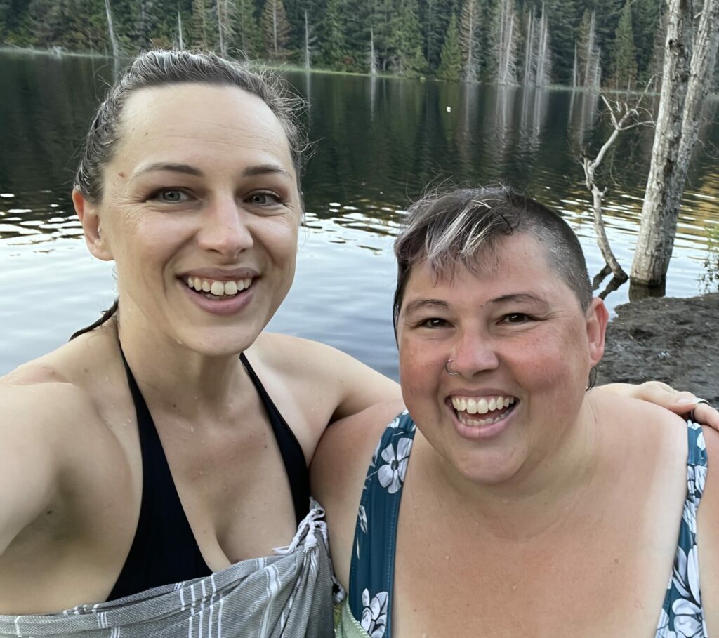 Lake swimming with my sis