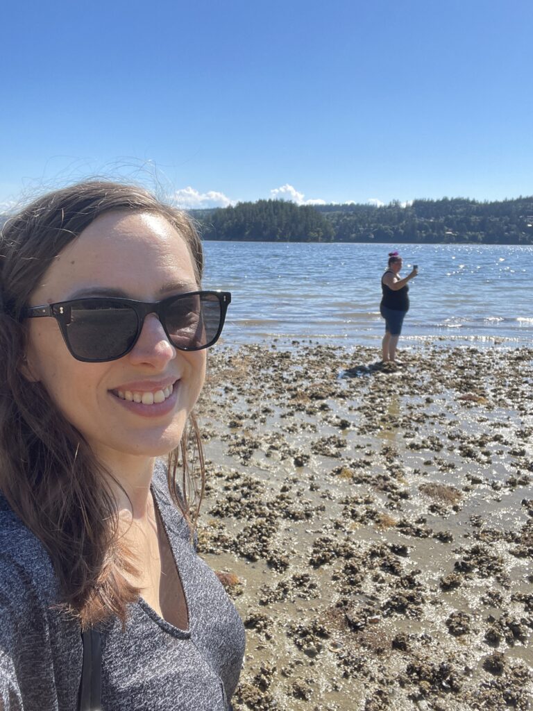 Beach day with my sister