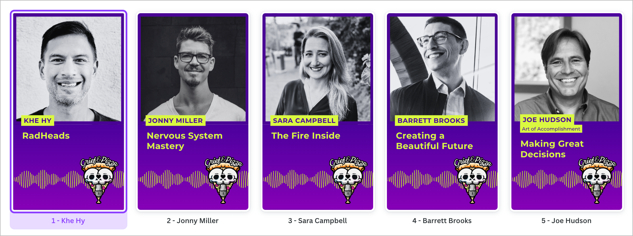 Canva graphics for podcast covers